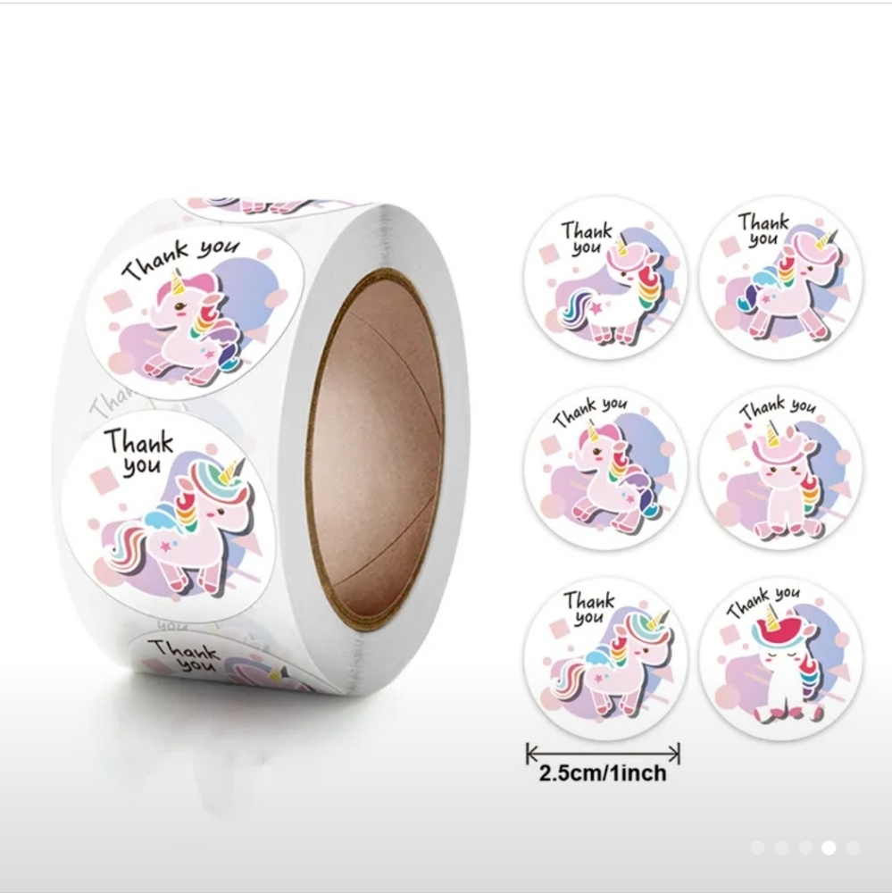 100 thank you stickers